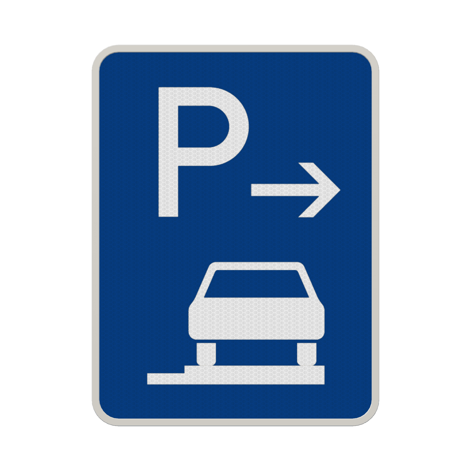 Richtzeichen 315-67 - Parken ganz auf Gehwegen (Ende)