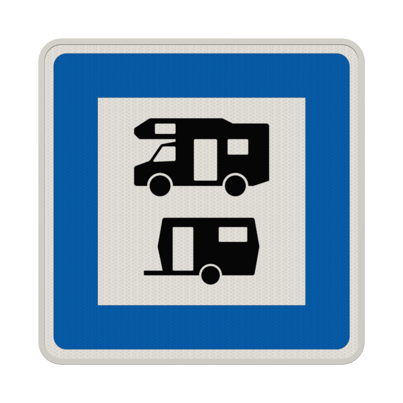 Verkehrszeichen 365-68 - Wohnmobil- und Wohnwagenplatz