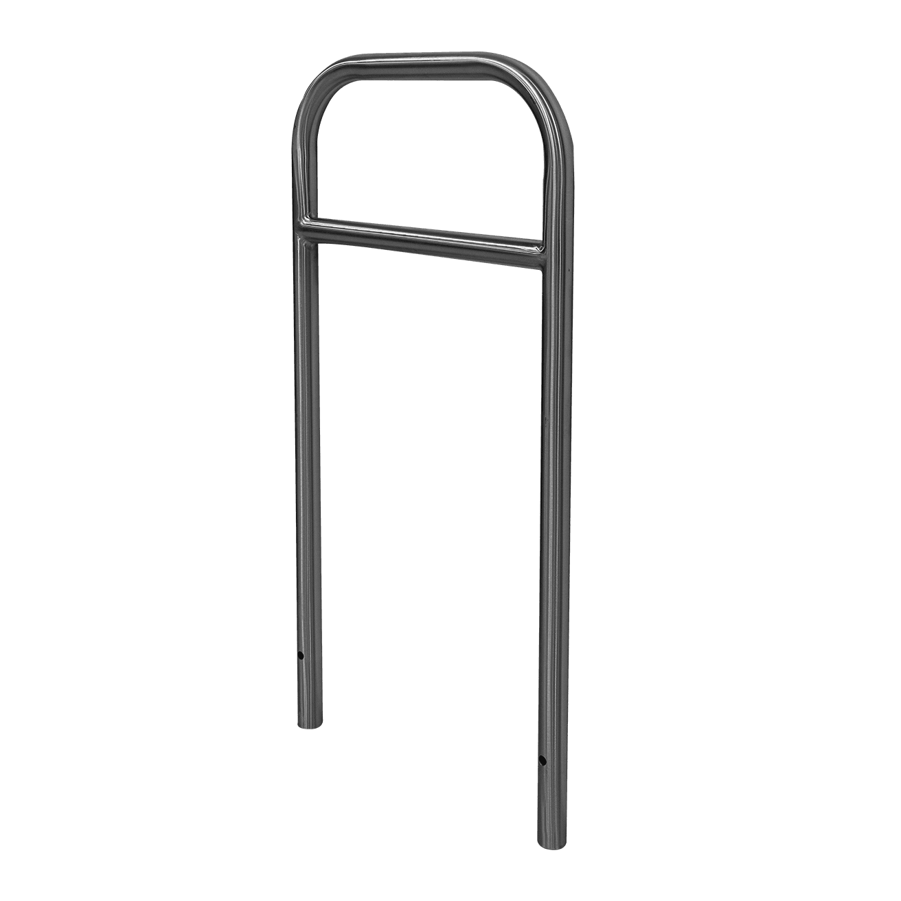Arceau vélo inox avec barre transversale et ancrages – 600 x 1300 mm
