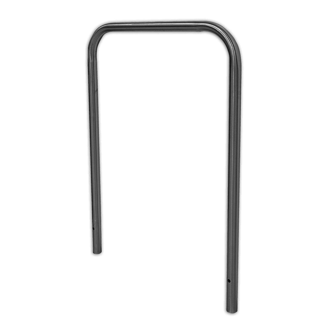 Arceau à vélos en acier inoxydable 900x1300mm sans barre transversale - avec ancrages au sol