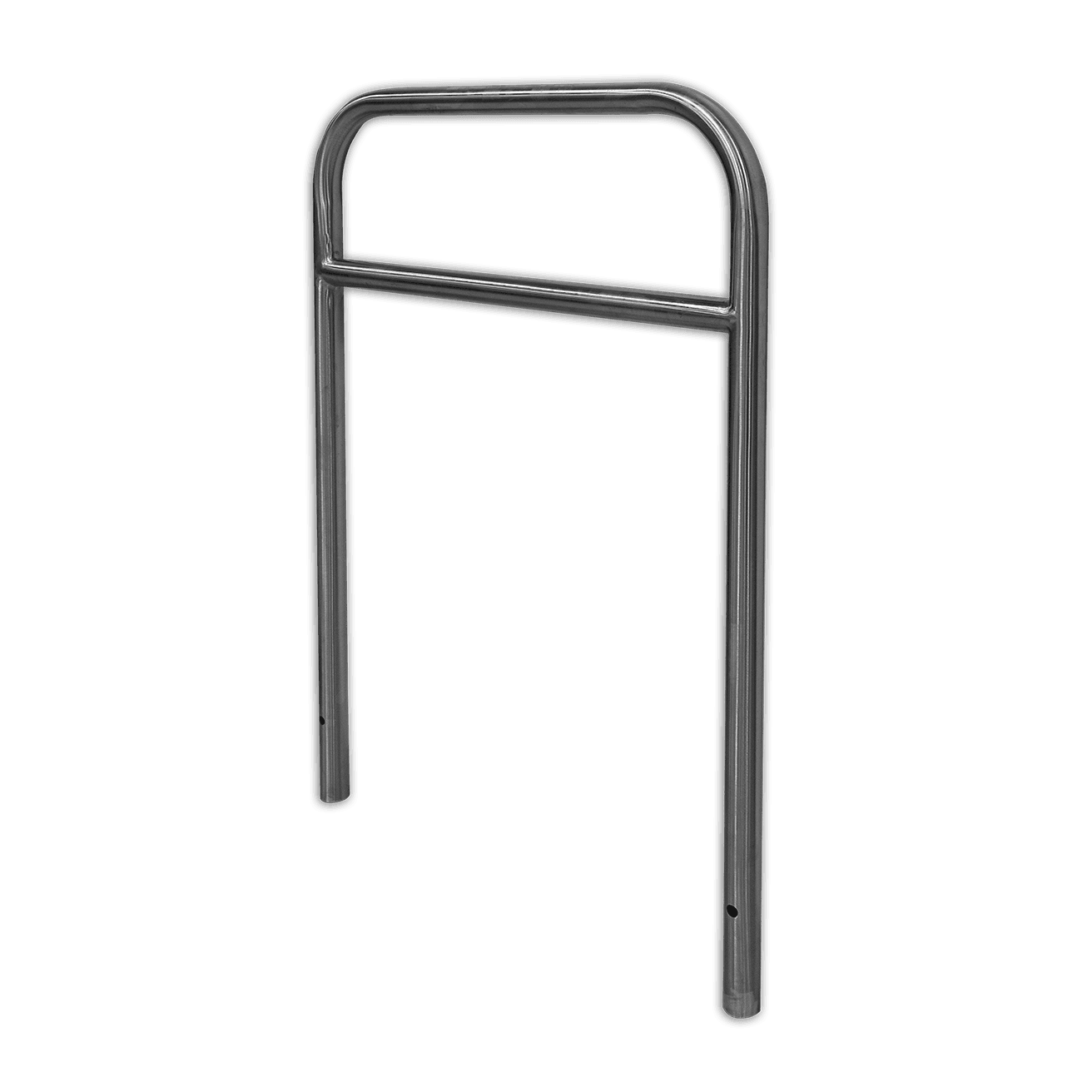 Arceau vélo inox avec barre transversale et ancrages – 900 x 1300 mm