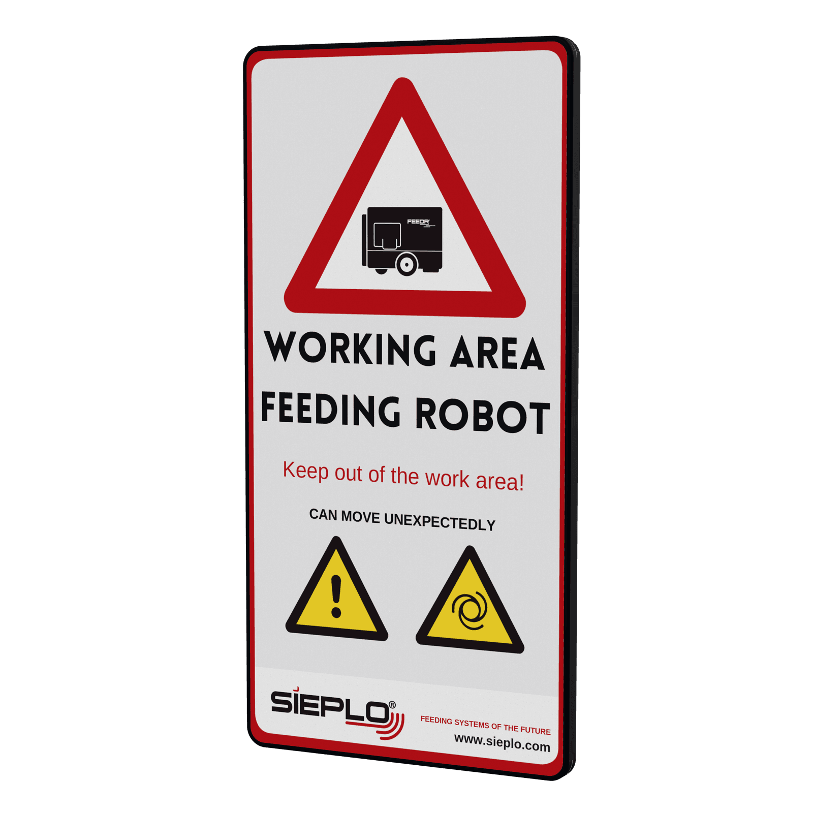 Veiligheidsbord 1:2 - Werkgebied Robot - Engels