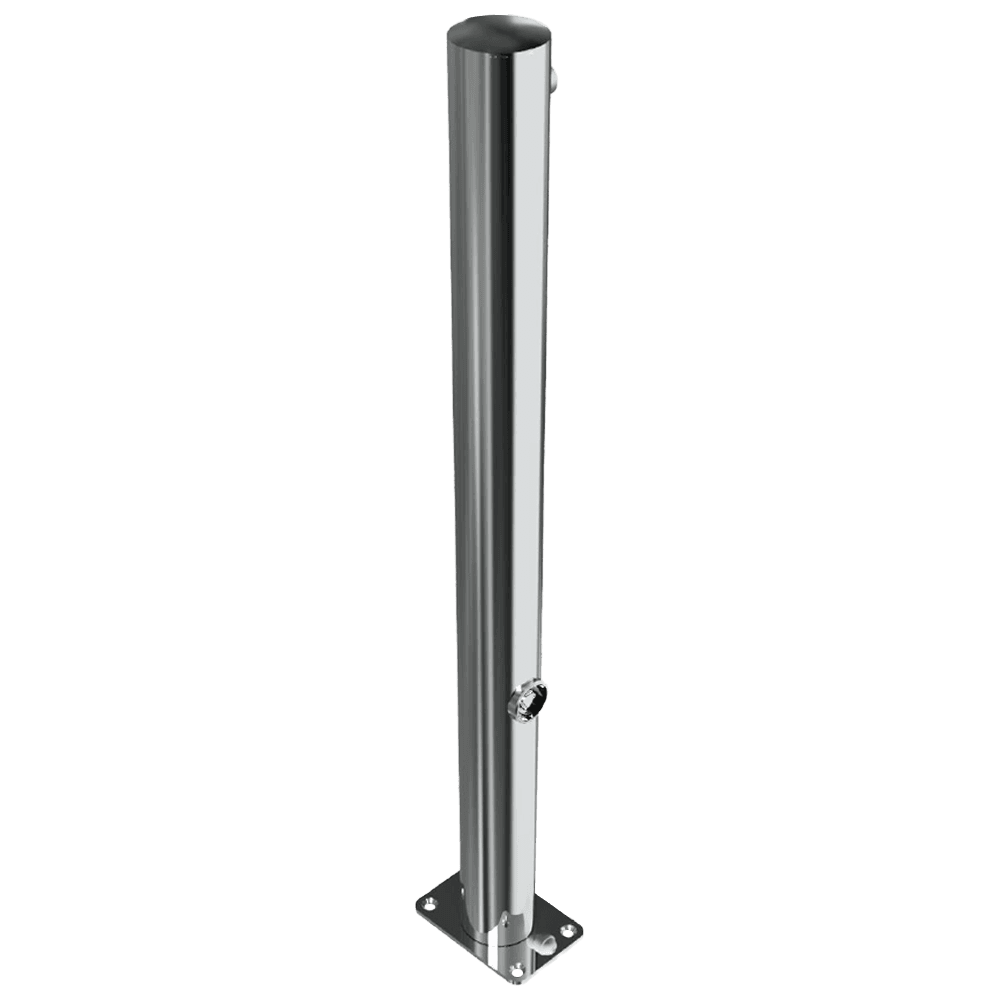 Edelstahl Absperrpfosten Ø76-102mm – umlegbar