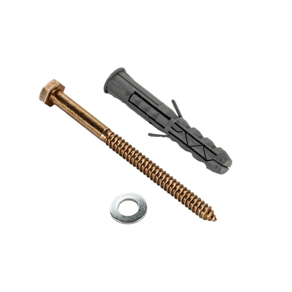 Kit de fixation pour ralentisseurs avec cheville, boulon et rondelle