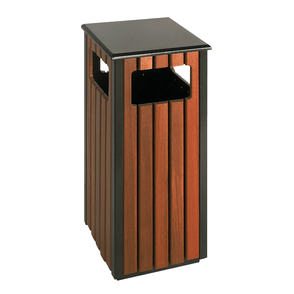 Buitenafvalbak houtlook - 36 liter – met frontinworp