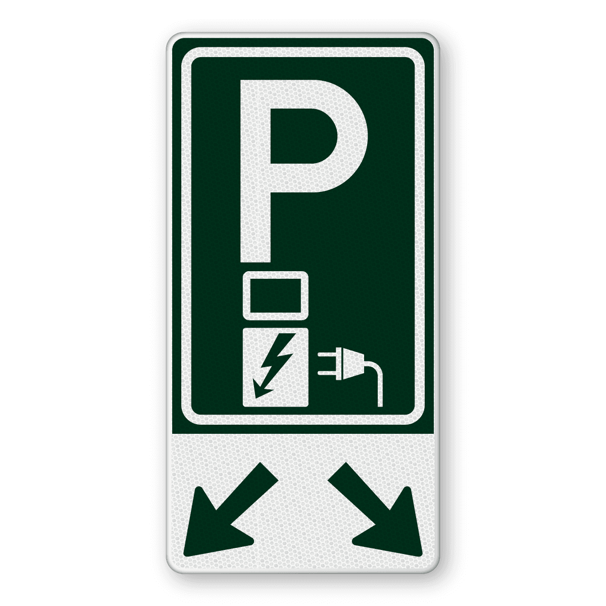 Verkeersbord voor oplaadpunt elektrische auto's in afwijkende kleur - E08o