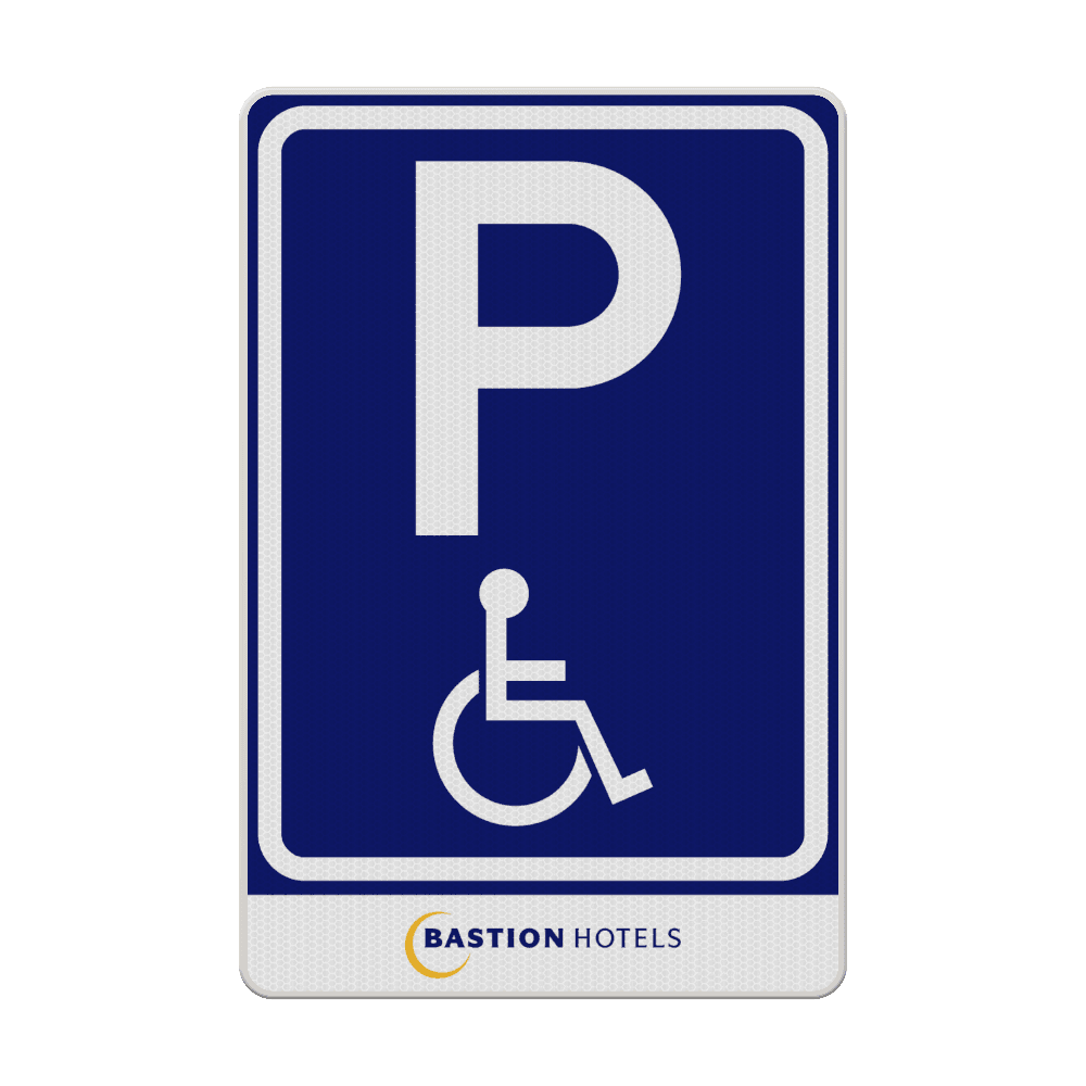 Verkeersbord RVV E06 in huisstijl - Mindervalide parkeerplaats
