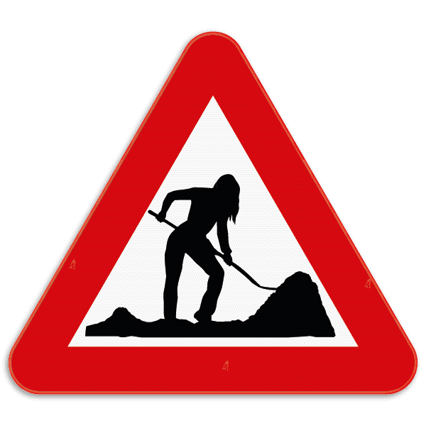 Panneau SB250 - A31 - Travaux (féminin)