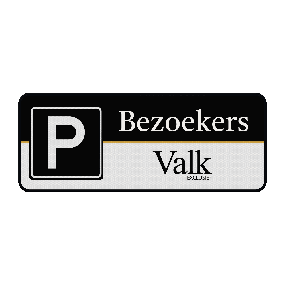 Parkeerbord in huisstijl - 500x200mm