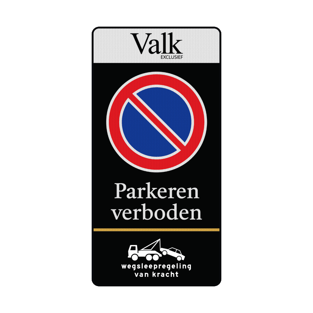 Verkeersbord 1-2 van der Valk exclusief - Reflecterend