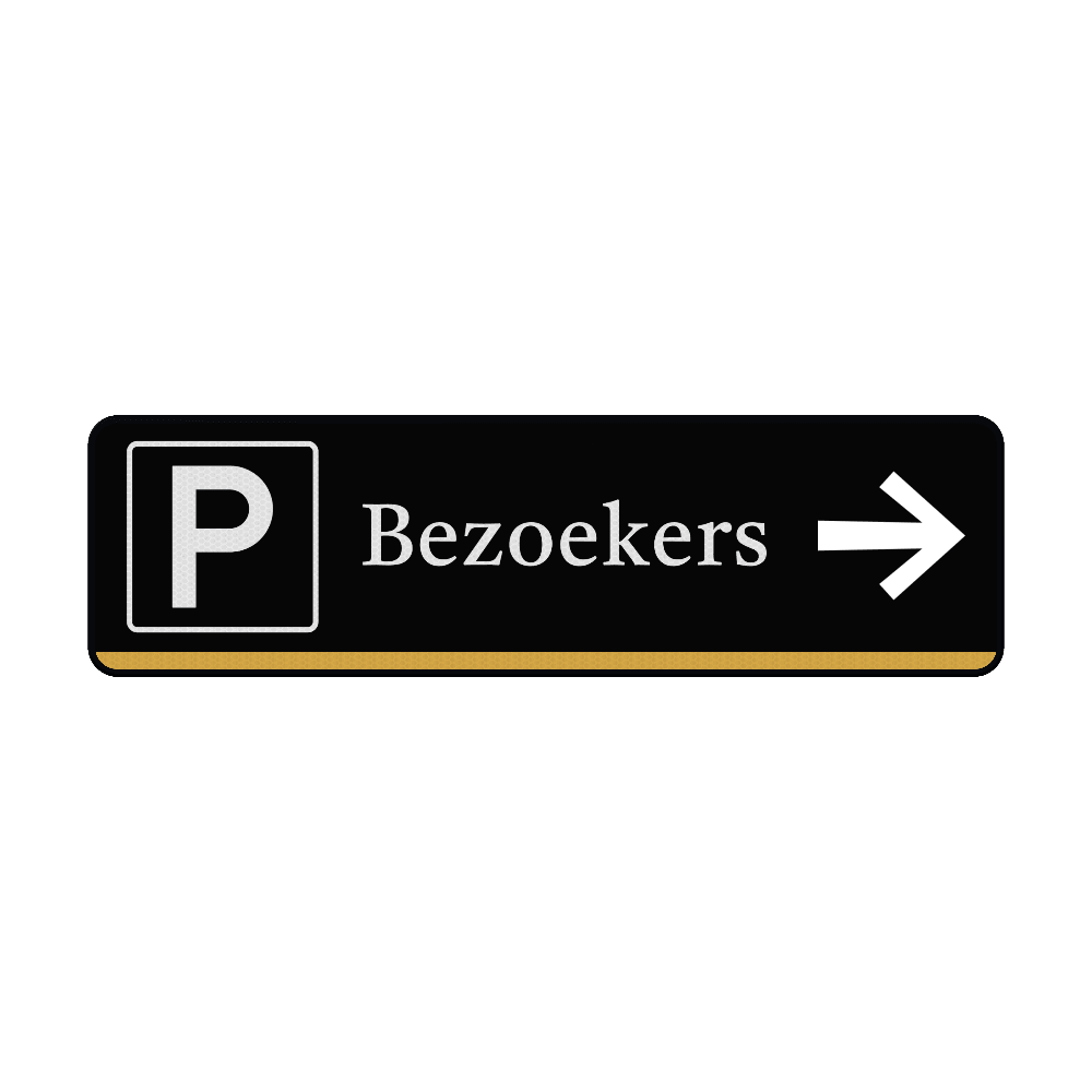 Verkeersbord route leverancier met pijl + icoon - groen - reflecterend