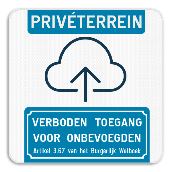 Informatiebord - Privéterrein - Eigen logo - Verboden toegang