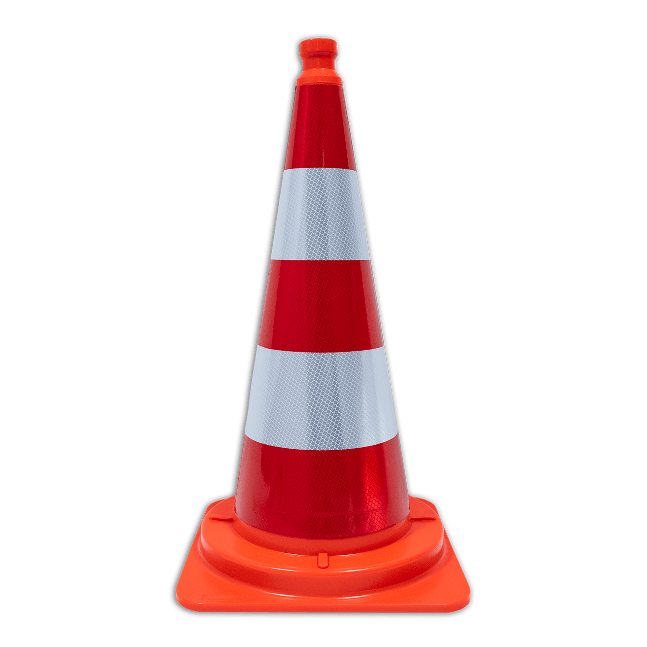 Verkeerskegel 750mm eendelig - klasse 3 reflecterend
