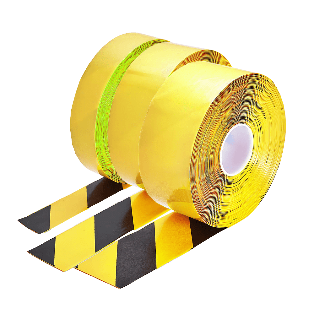 PermaStripe belijningstape geel/zwart rol 30 meter - 50/75/100mm