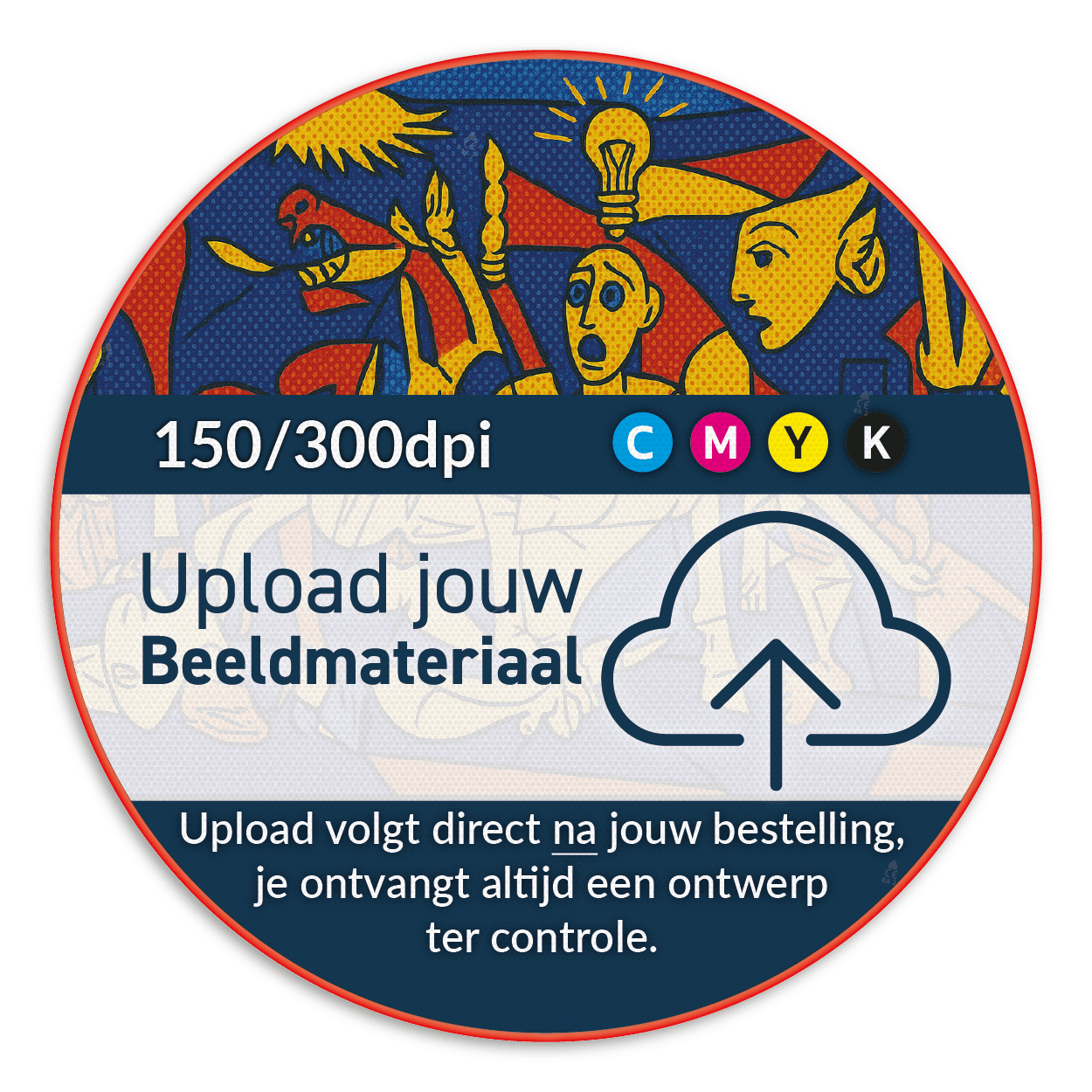 Informatiebord rond reflecterend met je eigen opdruk
