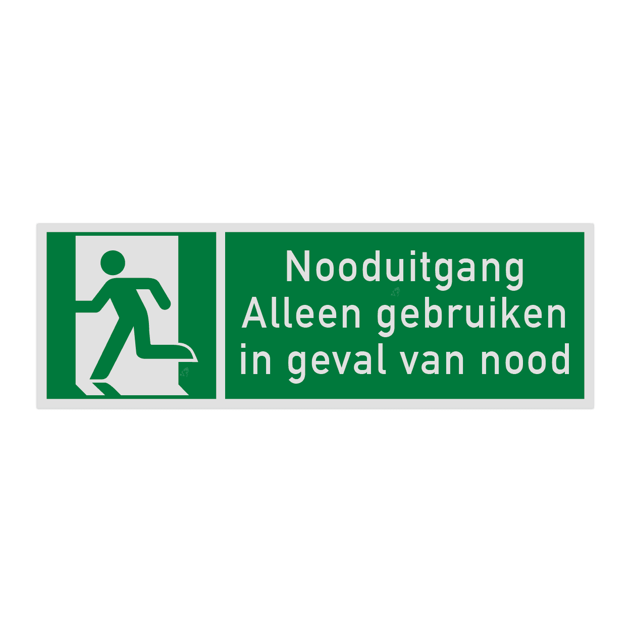 Nooduitgang bordje of sticker - reflecterend