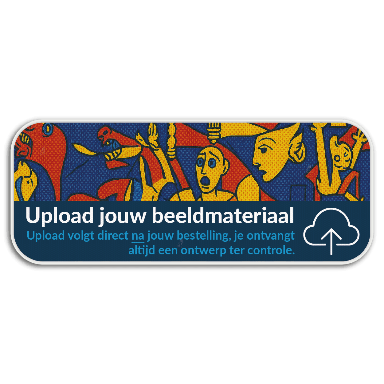 Informatiebord 500x200mm reflecterend met je eigen opdruk