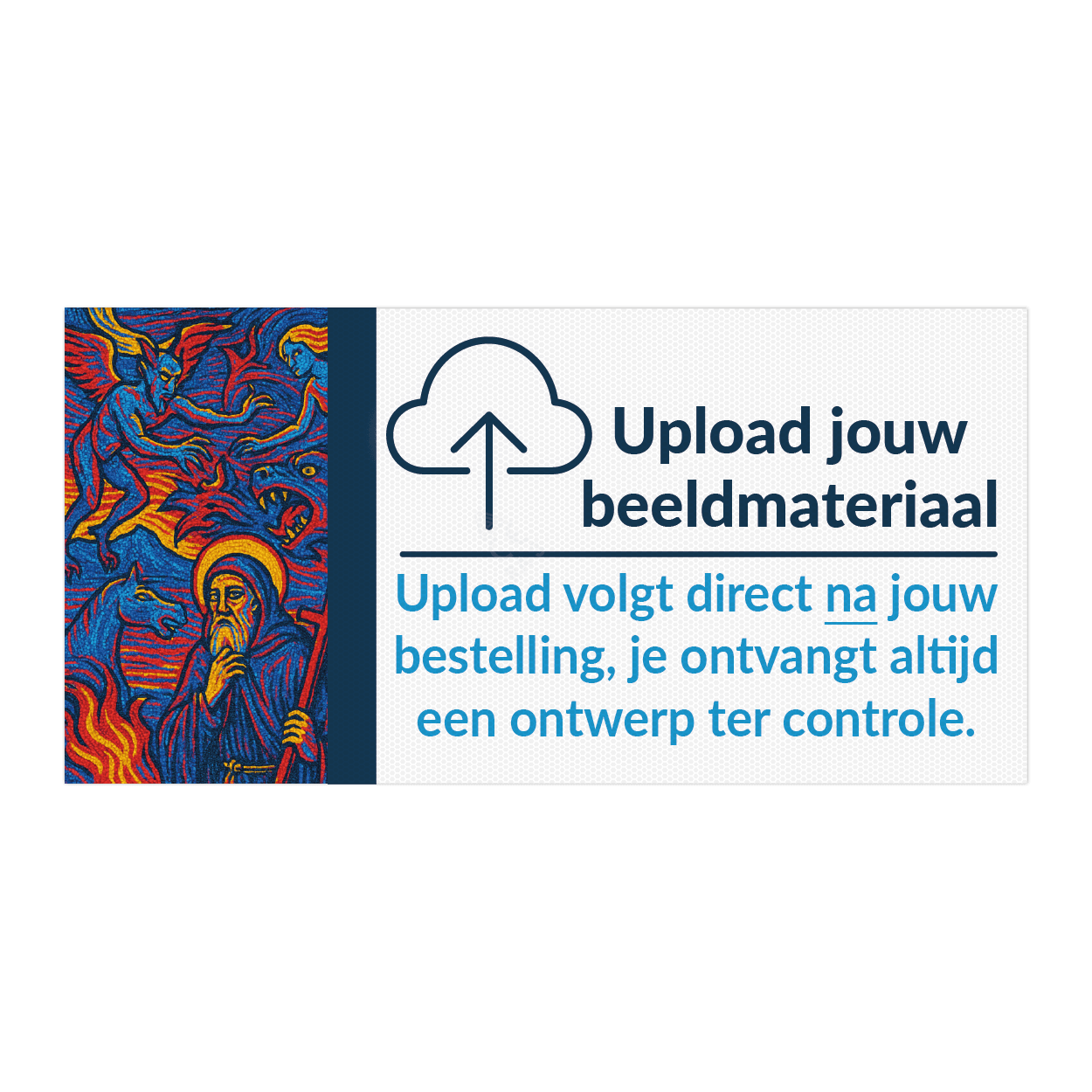 Informatiebord vlak 2:1 reflecterend met je eigen opdruk