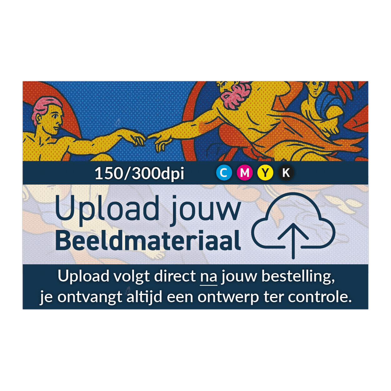 Informatiebord vlak - staand of liggend reflecterend met je eigen opdruk - A formaten
