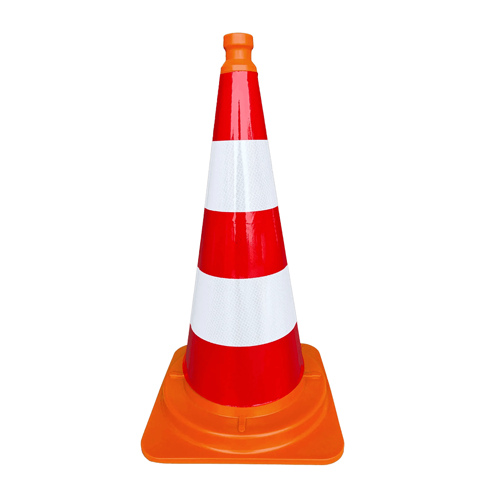 Verkeerskegel 75 cm klasse 3 reflecterend officieel eendelig