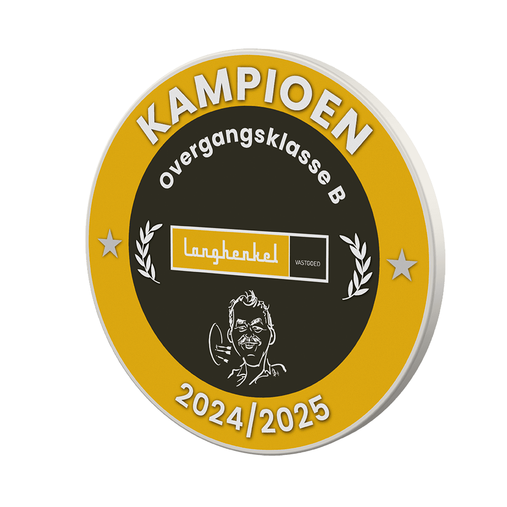 Kampioensschaal verkeersbord rond met eigen ontwerp/opdruk - reflecterend