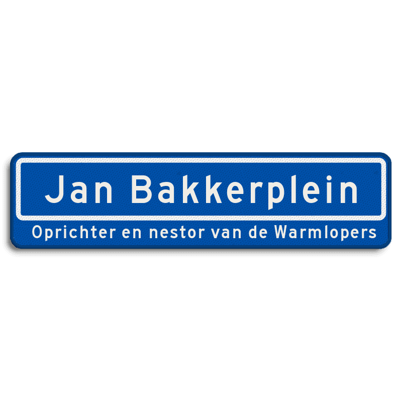 Straatnaambord Winnaar verloting Westenholterun 2025