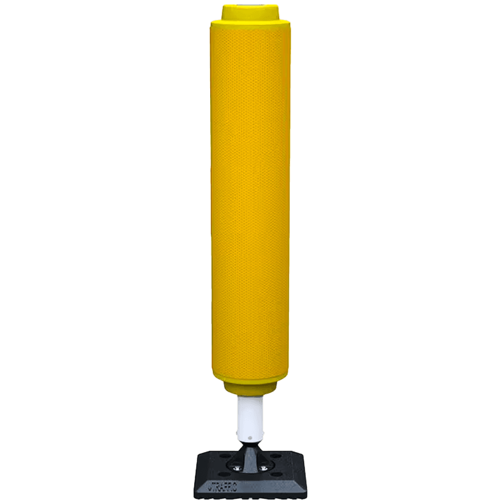 Verkeerszuil BB22 geel Ø160mm - Veerpaal kunststof flexibel - reflecterend