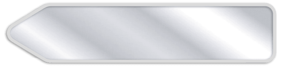 Panneau de signalisation vierge en forme de flèche vers la gauche en aluminium - plusieurs dimensions