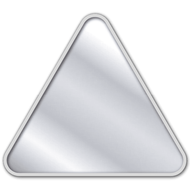 Panneau de signalisation vierge triangulaire en aluminium - 400, 700 ou 900 mm