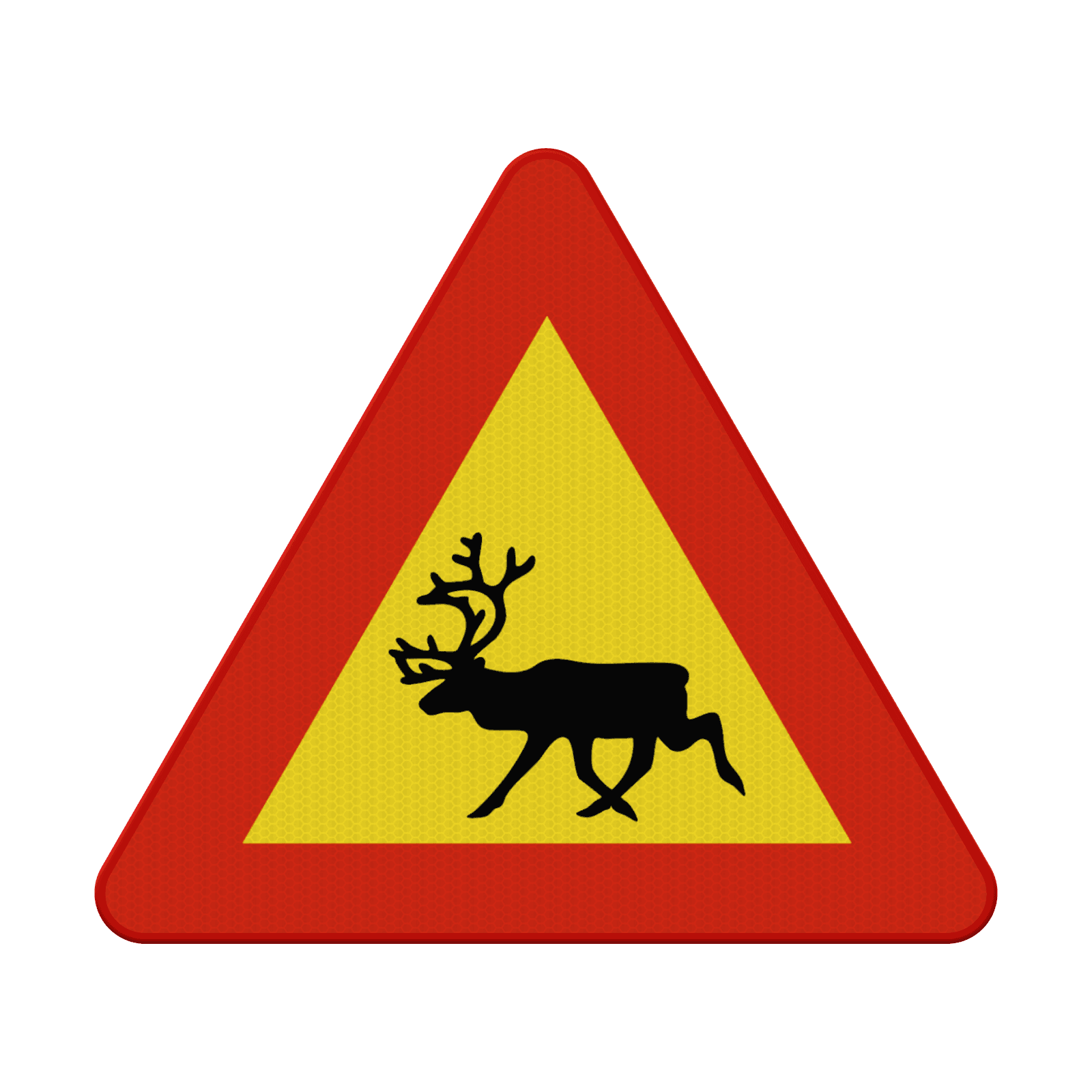 Zweeds verkeersbord Waarschuwing Overstekende rendier / reindeer