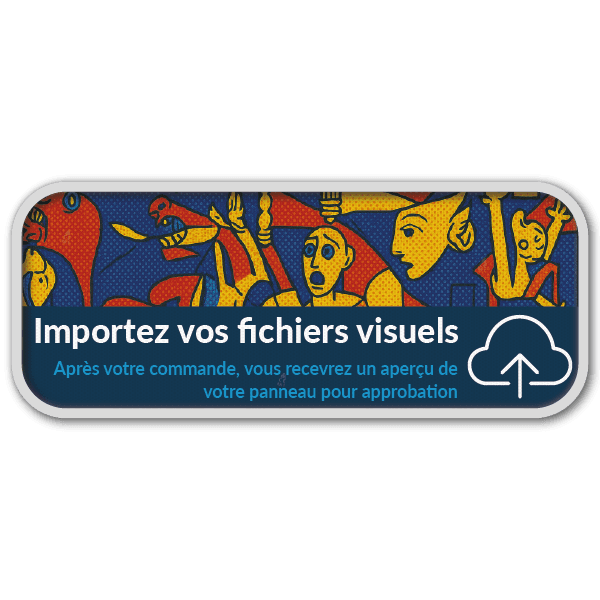 Panneau d'information 5:2 réfléchissant avec votre propre impression