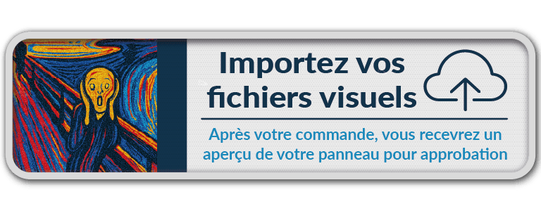 Panneau réfléchissant 1100×300 mm – impression personnalisée (fichier client requis)