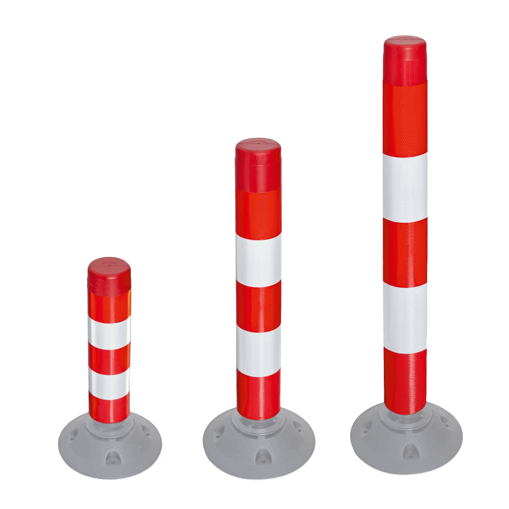FlexPin flexibele afzetpaal rood/wit reflecterend excl. voetstuk