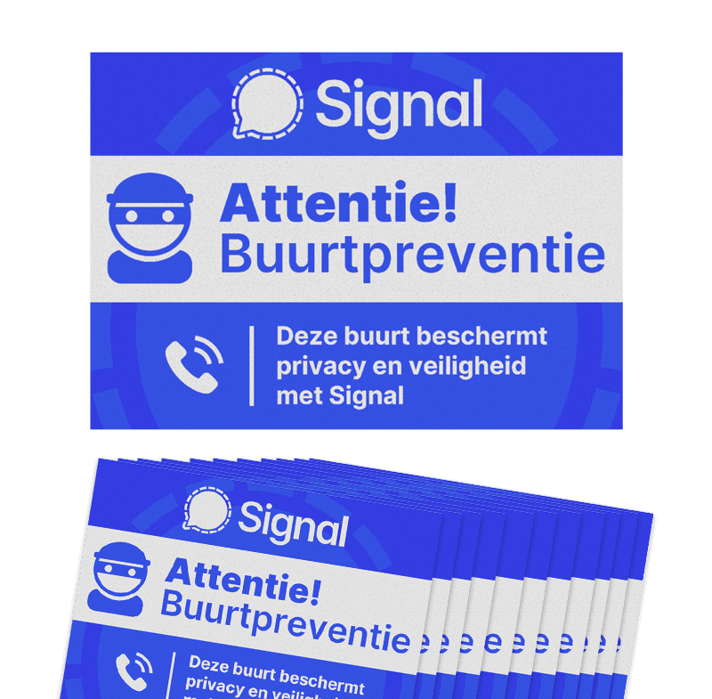 Signal Buurtpreventie stickers (set 10 stuks) - reflecterend