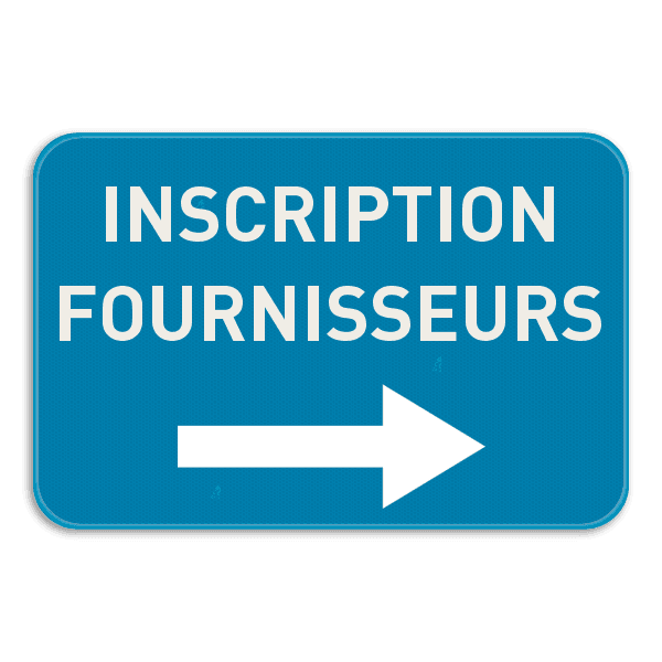 Panneau d'information - Inscription fournisseur