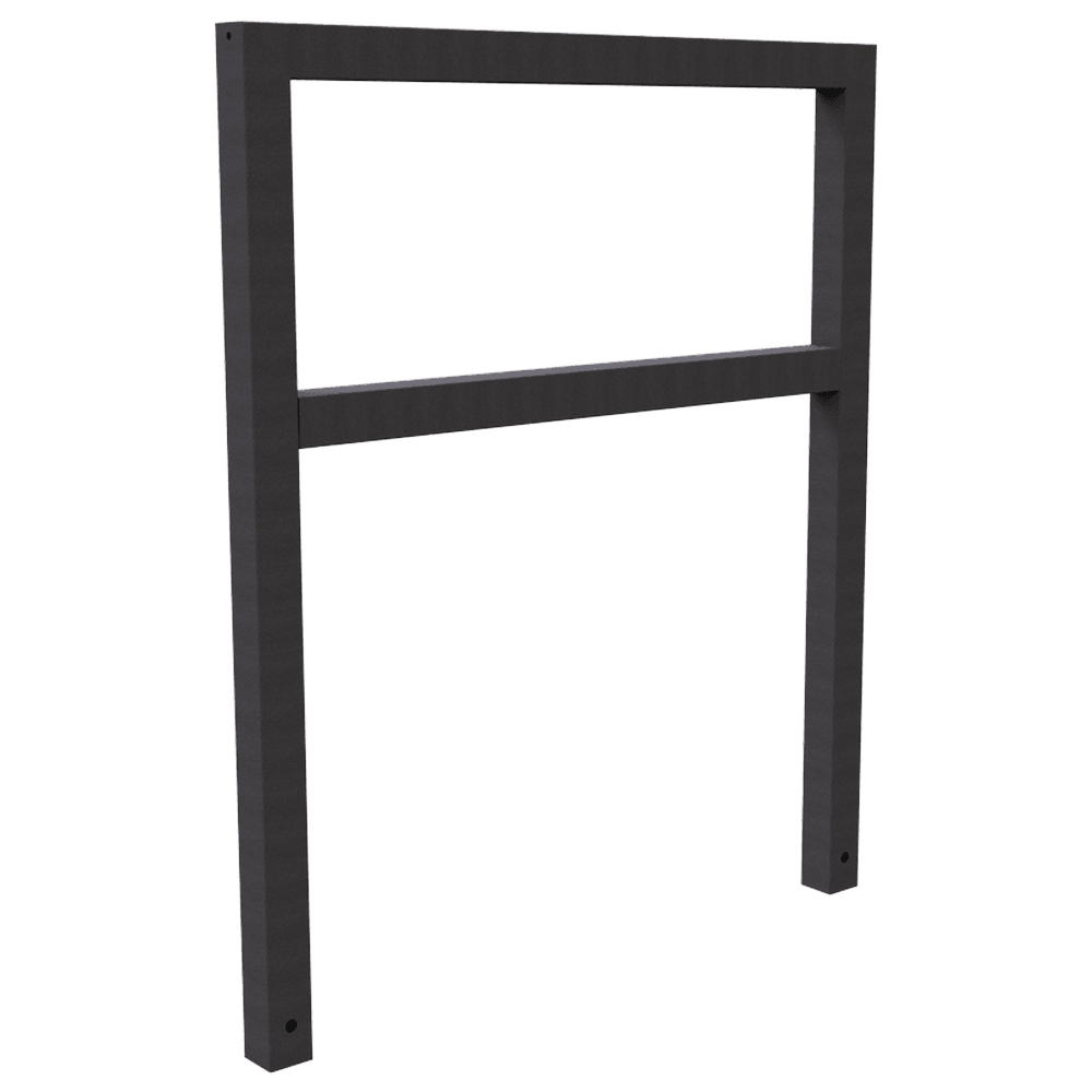 Anlehnbügel Fahrrad (Stahlrohr 60x40mm) 750x1200mm mit Querholm - zum Einbetonieren