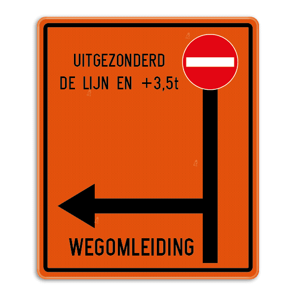 Verkeersbord SB250 F39 - 1100x1300 - ontwerp op maat