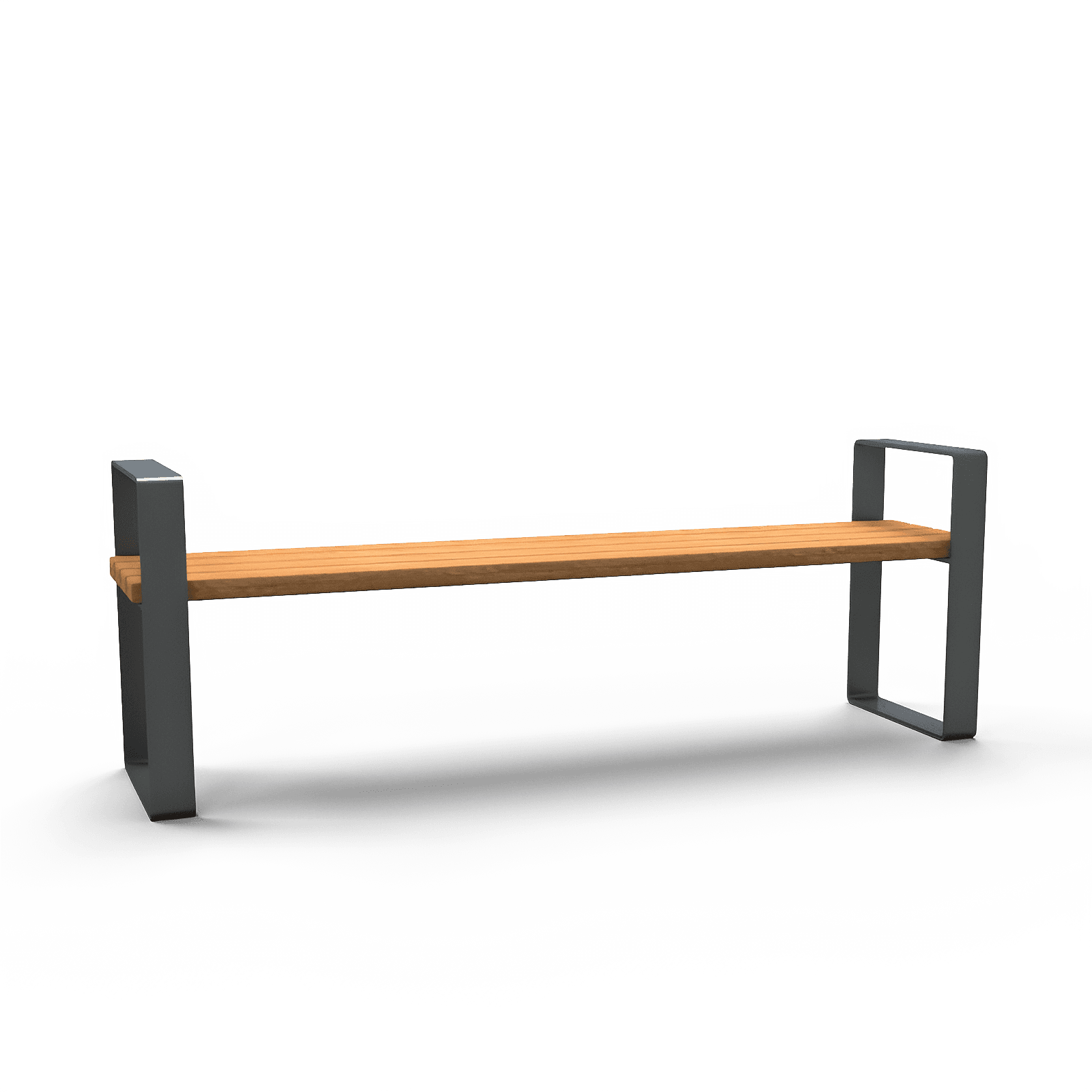 Parkbank type BACH staal/hout - 1800mm - zonder rugleuning