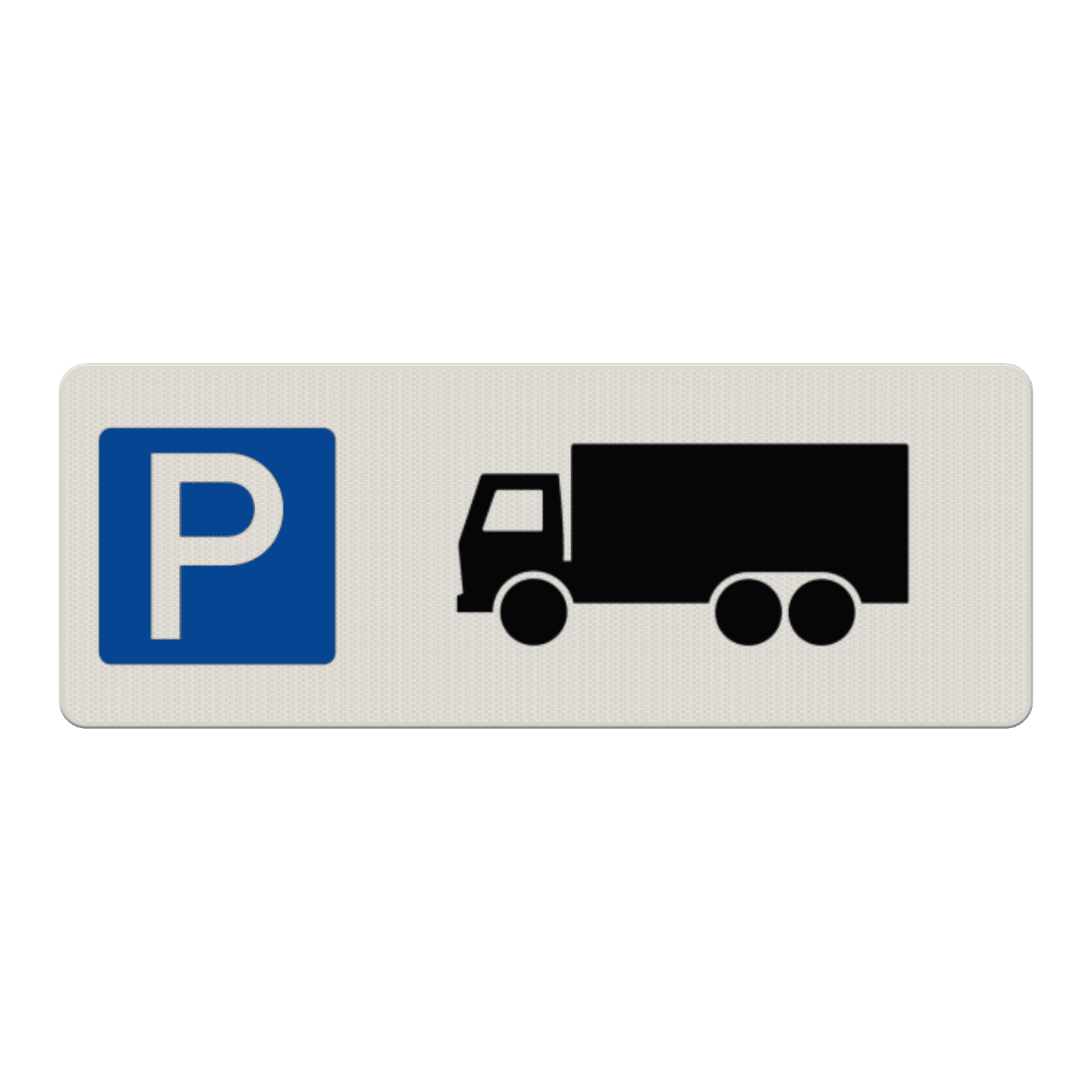 Parkeerbord gereserveerd voor vrachtwagen - reflecterend