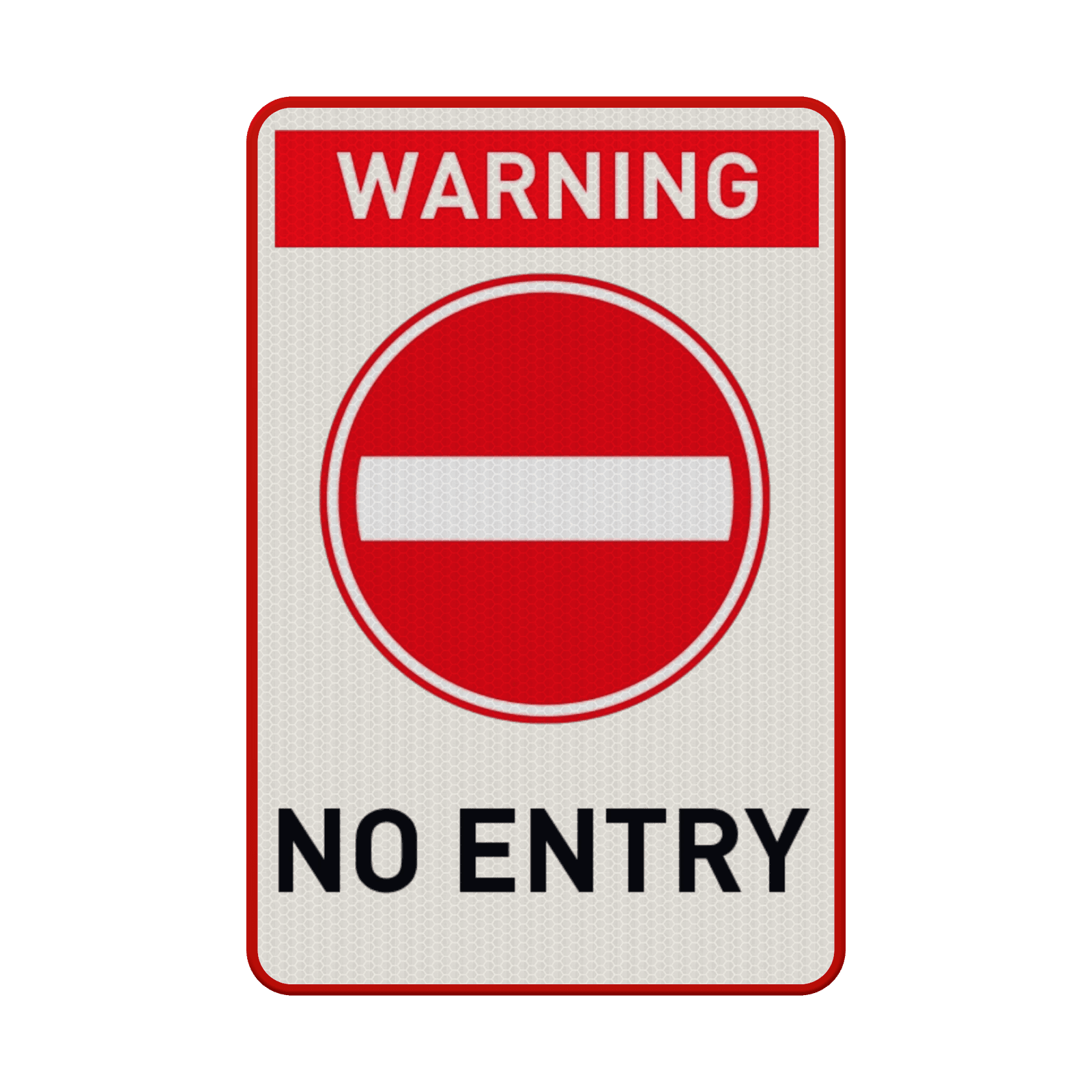 Verkeersbord geen toegang (no entry sign) - reflecterend
