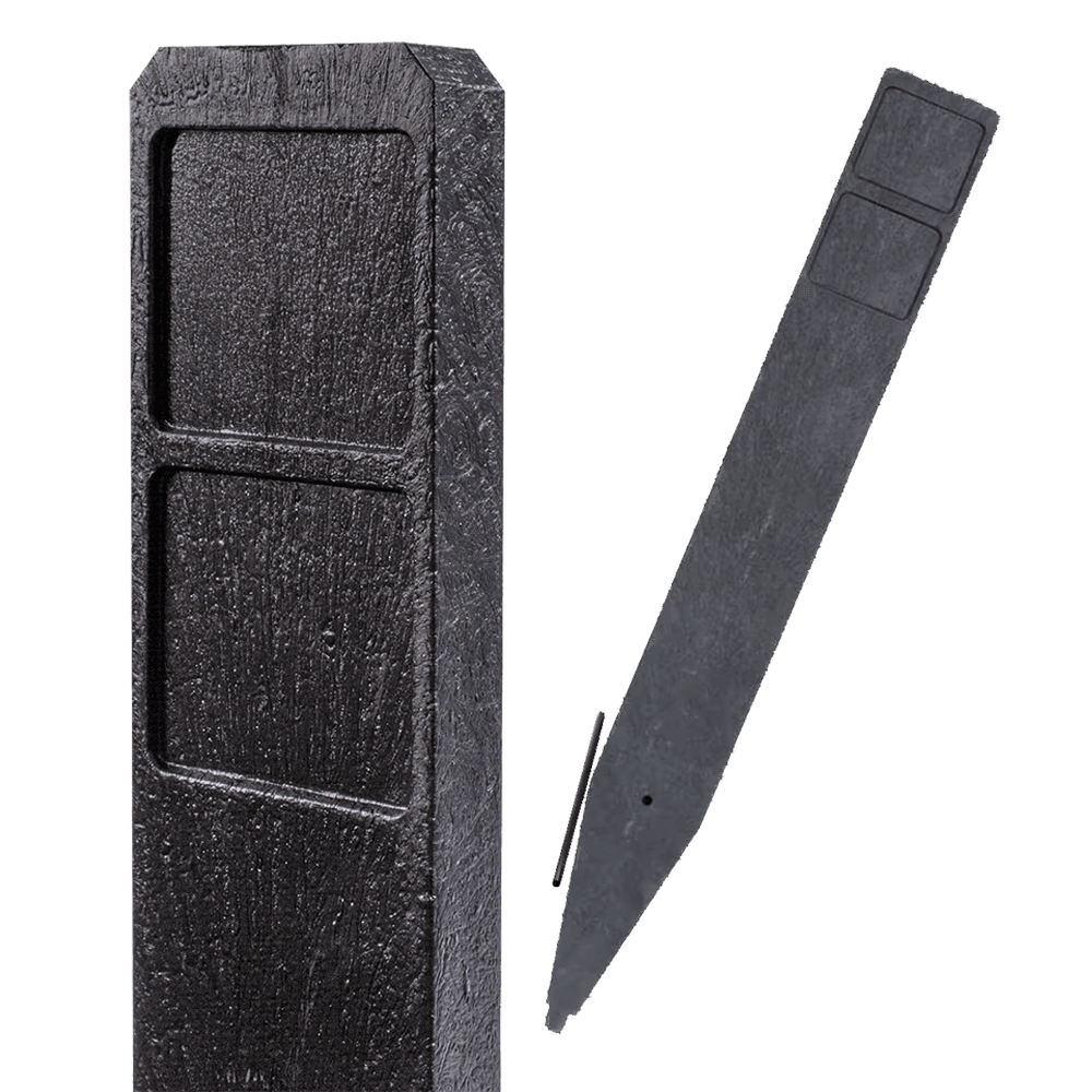 Délinéateur en plastique recyclé noir - 1250mm