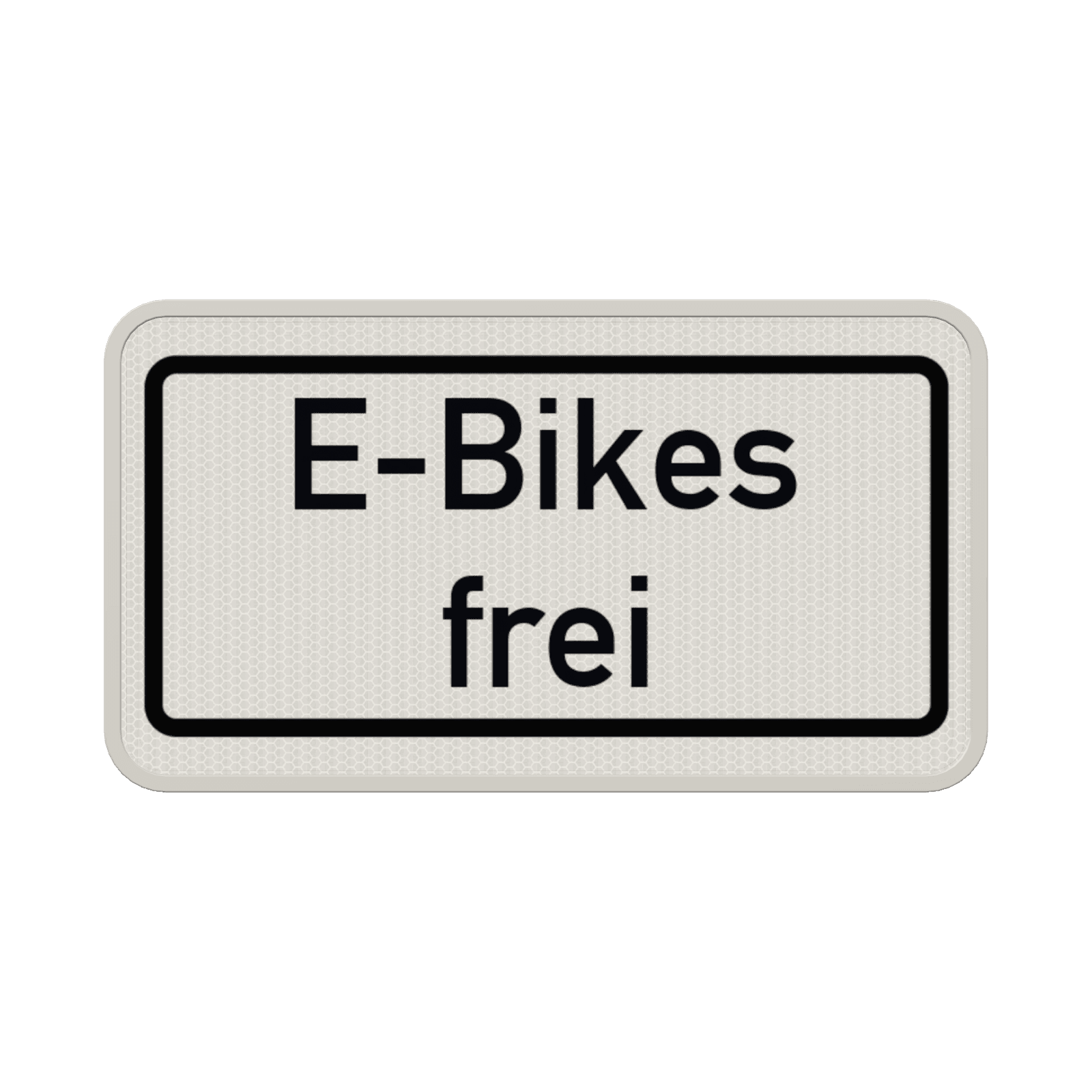 Verkehrszeichen VZ 1026-63 E-Bikes frei - reflektierend