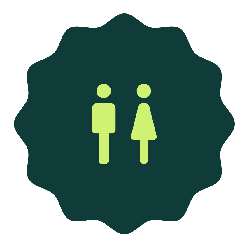 Sticker Toiletdeur 300x300mm (contour) - Leisurelands