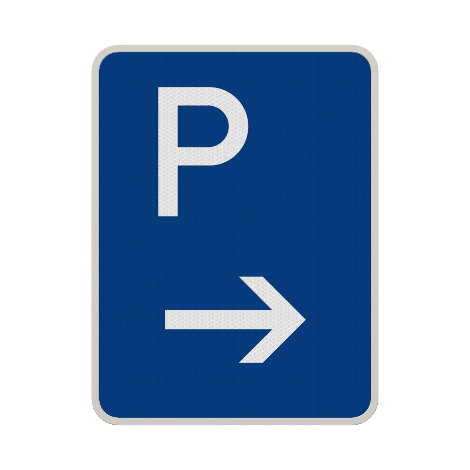 Parkschilder Parkplatz mit Pfeil rechts - reflektierend