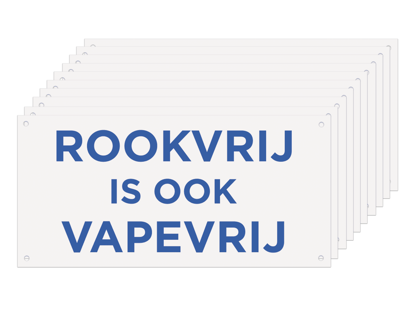 Bord Rookvrij is ook Vapevrij (Rookvrije Generatie) - 400x200mm (set 10 stuks)