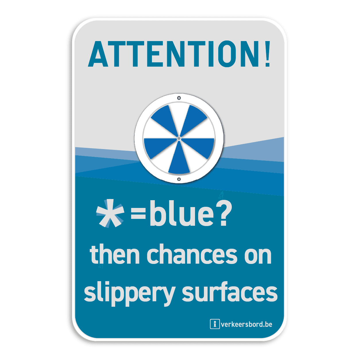 ICE ALERT Informatiebord ENG - 400x600mm - waarschuwing voor ijzel & gladheid