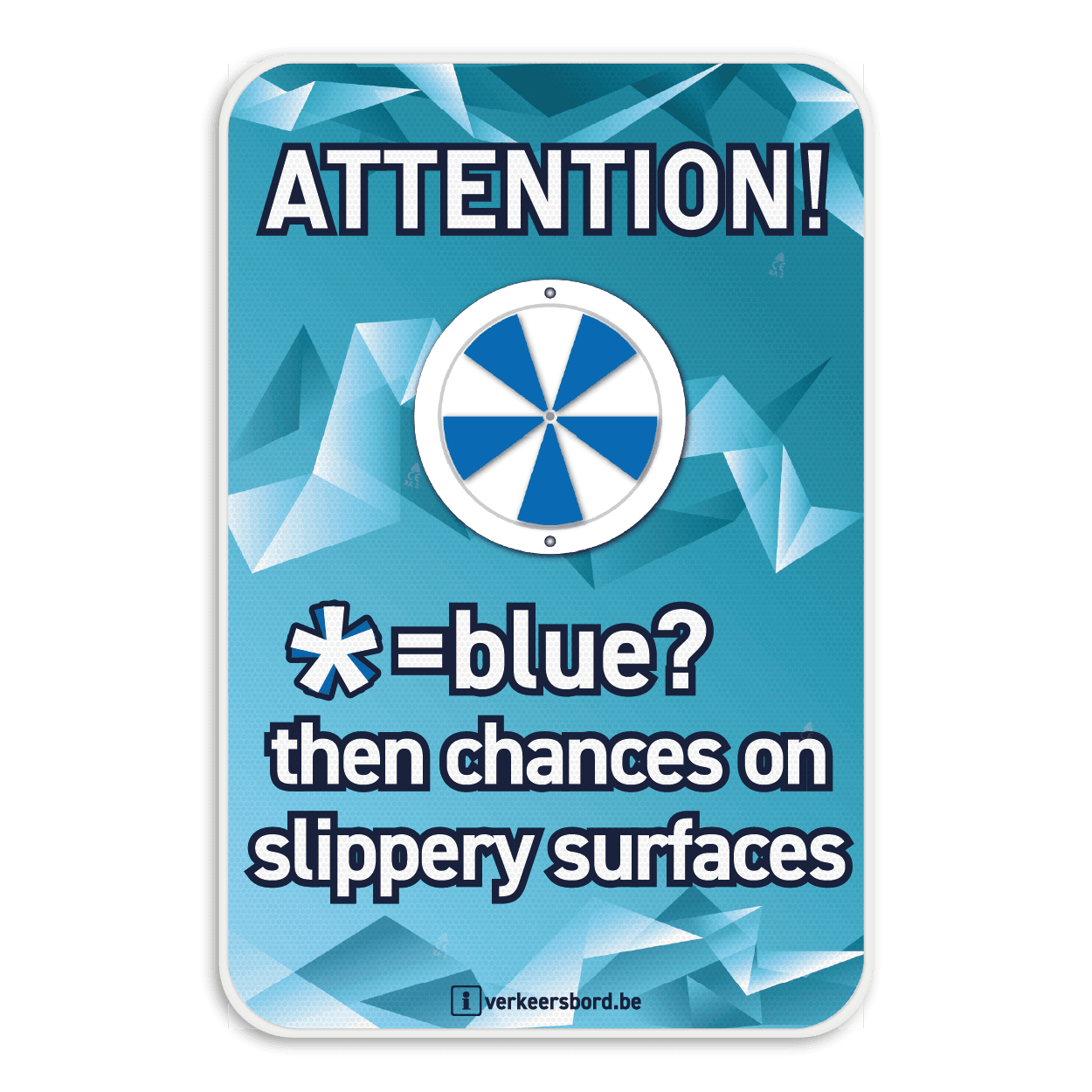 ICE ALERT Informatiebord ENG 400x600mm - waarschuwing voor ijzel & gladheid