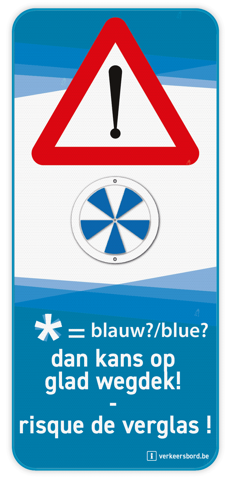 ICE ALERT Informatiebord 400x900mm - waarschuwing voor ijzel & gladheid
