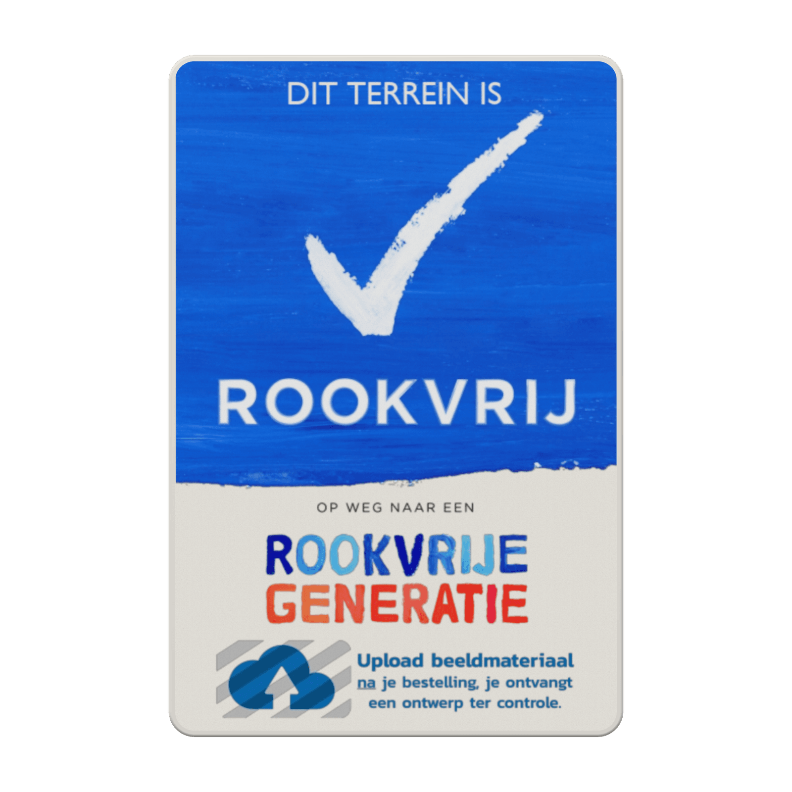 Informatiebord Rookvrije Generatie met eigen logo