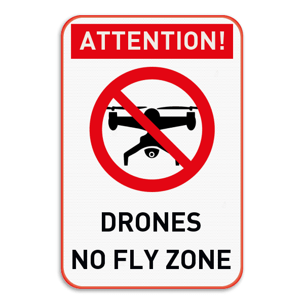 Verbodsbord - Drones no fly zone